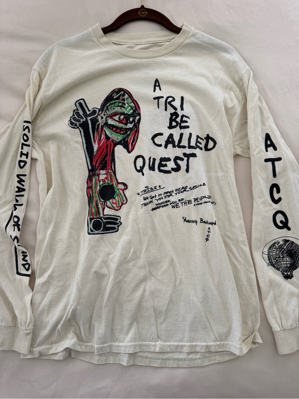 A Tribe Called Quest Graphic Long Sleeve Shirt -cream